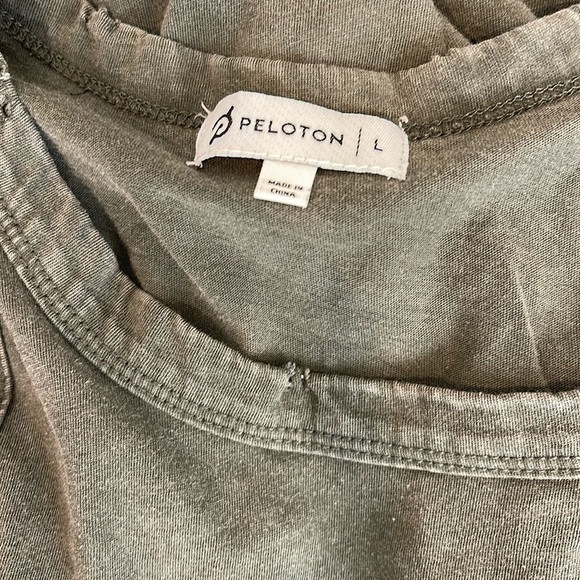 Peloton “Fearless Limitless Stronger” distressed army green tank top - Picture 4 of 4